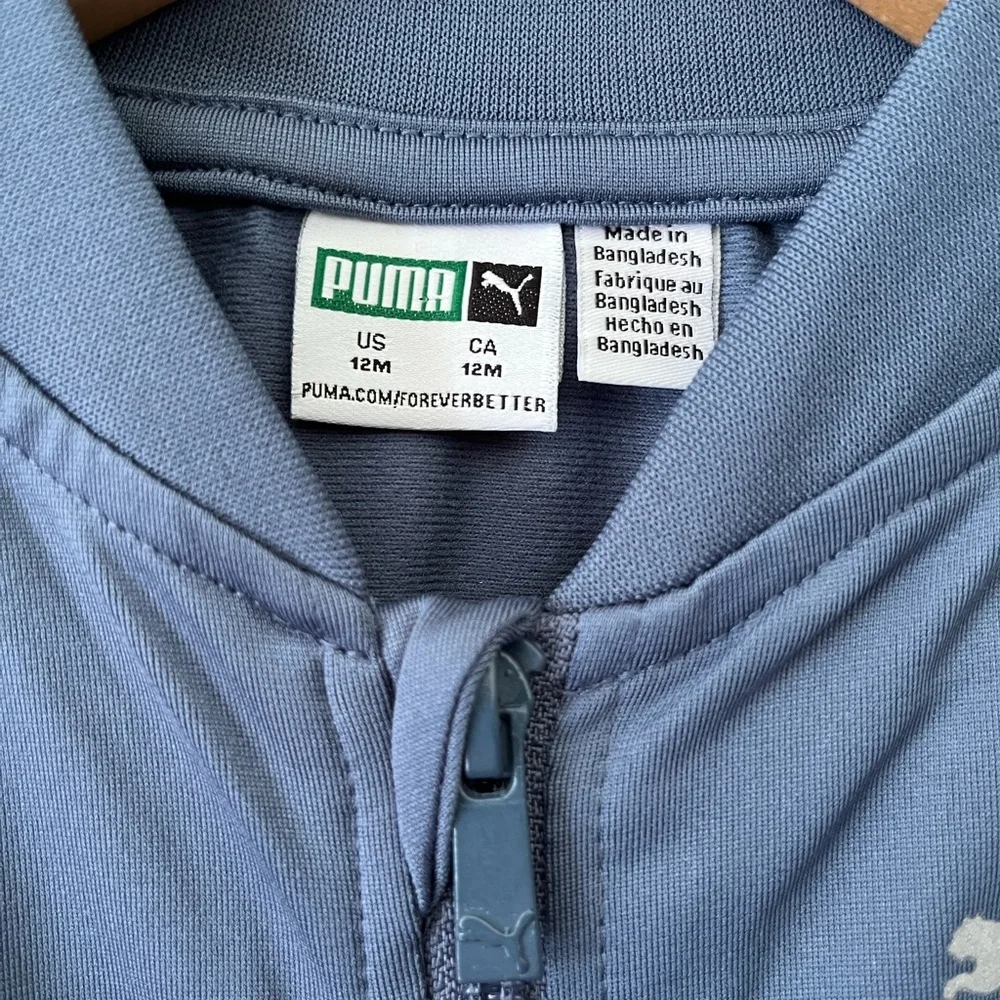 Puma Baby Nylon Blue Onesie Tracksuit NWT